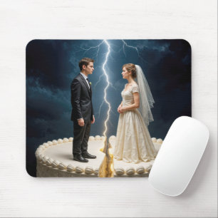 Braut und Bräutigam Scheidungskuchen Mousepad
