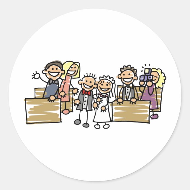 Braut und Bräutigam werden Verheiratet Runder Aufkleber (Vorderseite)