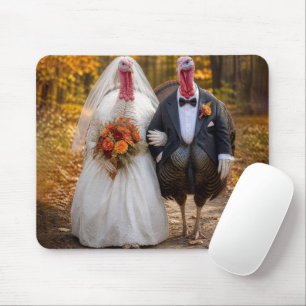 Braut- und Bräutigam-Wildtruthühner Mousepad