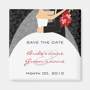 Braut- und BräutigamSave the Date Magneten Magnet
