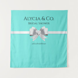 Braut und Co. Türkis / Aquamariner Hintergrund und Wandteppich