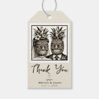 Braut und Groom Aloha Pineaple Tiki Kopfhochzeit