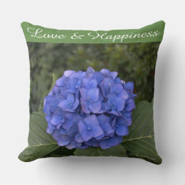 Braut und Groom Blue Hydrangea personalisieren Kissen