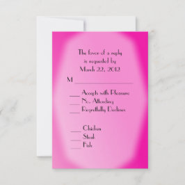 Braut und Groom Blue Wedding Fuchsia UAWG RSVP Karte