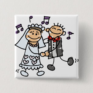 Braut und Groom Celebrate Button