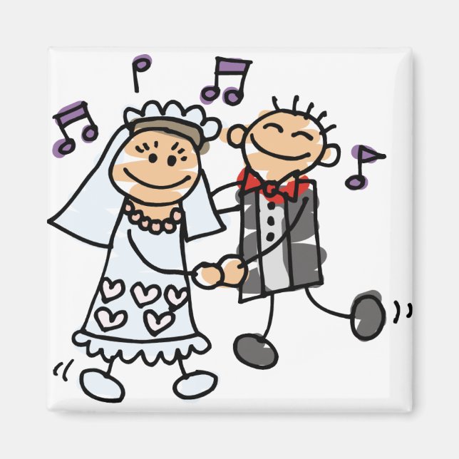 Braut und Groom Celebrate Magnet (Vorne)