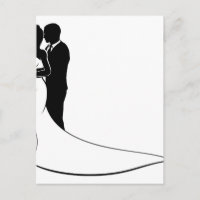Braut und Groom Couple Wedding Silhouette