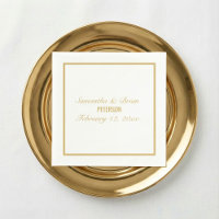 Braut und Groom elegante goldene Hochzeitslippe
