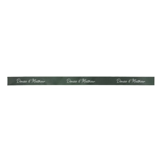 Braut und Groom Emerald Satinband (Vorderseite)