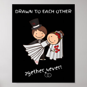Braut und Groom für immer zusammenwachsen Poster
