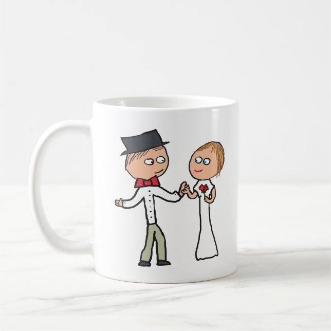 Braut und Groom-Hochzeit Kaffeetasse (Links)