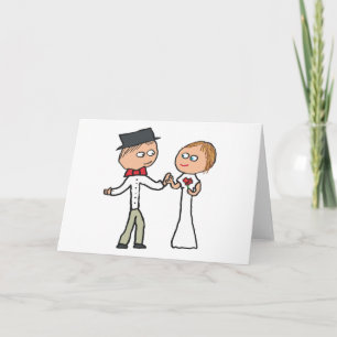 Braut und Groom-Hochzeit Karte