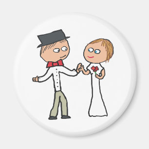 Braut und Groom-Hochzeit Magnet