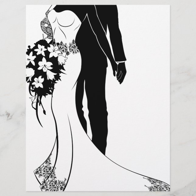 Braut und Groom Hochzeit Silhouette (Vorderseite)