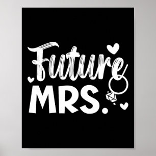 Braut und Groom Hochzeitstag Ehe nur verheiratet Poster