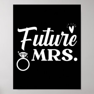 Braut und Groom Hochzeitstag Ehe nur verheiratet Poster