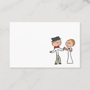 Braut und Groom-Hochzeitstag Visitenkarte