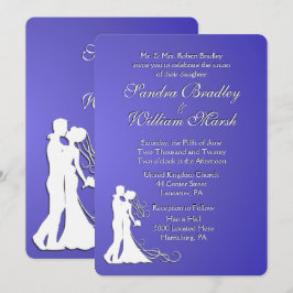 Braut und Groom Lotus Wedding Einladung