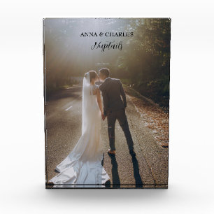 Braut und Groom Nuptails Hochzeitblock Foto