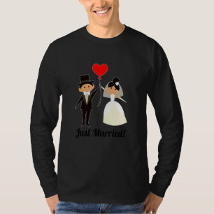 Braut und Groom nur verheiratet T-Shirt