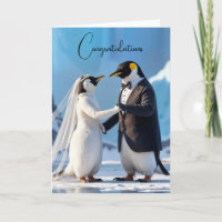 Braut und Groom Pinguine auf einem Eisberg