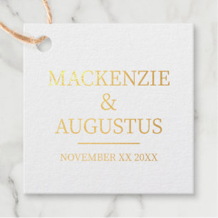 Braut und Groom Romantische Goldhochzeit Geschenkanhänger