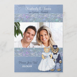 Braut und Groom Teddy Bars Hochzeit Einladung