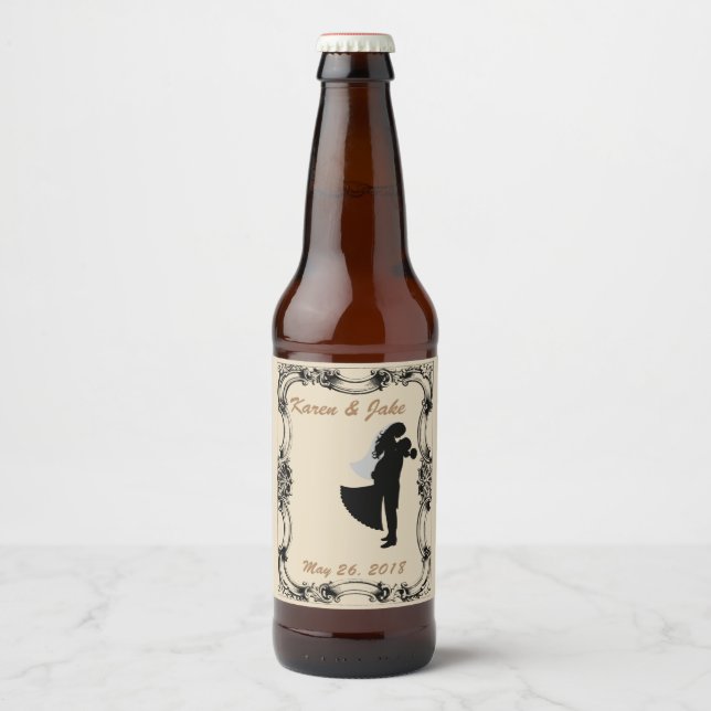 Braut- und Groometikett Bierflaschenetikett (Vorderseite)