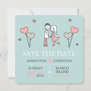 Braut und Hochzeit speichern das Datum Save The Date
