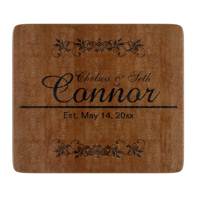 Braut- und Hochzeitsfeiern oder Jahrestag| DIREKT Schneidebrett (Vorderseite)