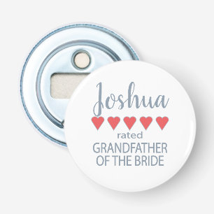 Braut- und Hochzeitsgesellschaft 5-Herz-Großvater  Flaschenöffner