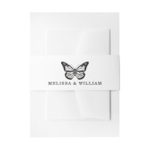 Braut und Schmetterling schwarz & weiß Hochzeit