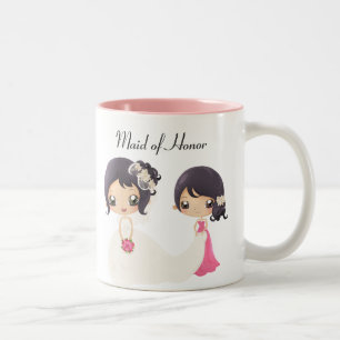 Braut und Trauzeugin Zweifarbige Tasse