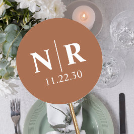 Braut- und Wurfanfänge für die Hochzeit Runder Aufkleber