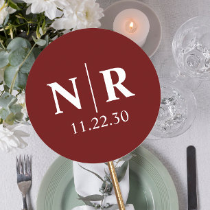 Braut- und Wurfanfänge für die Hochzeit Runder Aufkleber