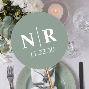 Braut- und Wurfanfänge für die Hochzeit Runder Aufkleber