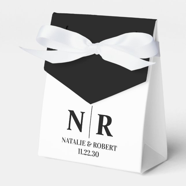 Braut- und Wurzelinitials für Hochzeiten elegant Geschenkschachtel (Vorderseite)