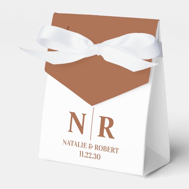 Braut- und Wurzelinitials für Hochzeiten elegant Geschenkschachtel (Vorderseite)