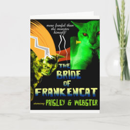 Braut von Frankencat Halloween Karte