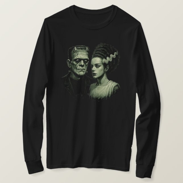 Braut von Frankenstein Langarm T-Shirt (Design vorne)