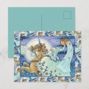 Braut von Sleepy Hollow, kopfloser Reiter-Palomino Feiertagspostkarte