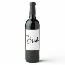 Braut-Weinflaschenetikett - Team Braut Champagner 