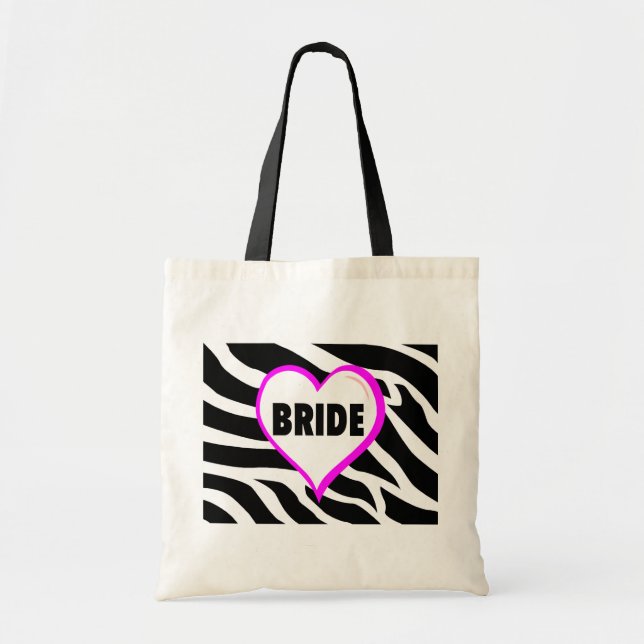 Braut (Zebra-Streifen) Tragetasche (Vorne)