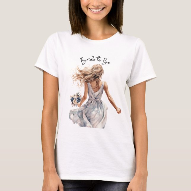 Braut zu sein schöne Bride Wasserfarbe Arto T-Shirt (Vorderseite)