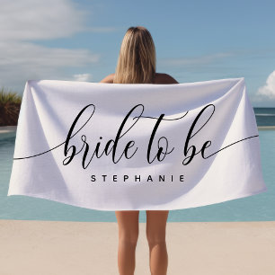 Braut zu weißem Party Personalisiert Strandtuch