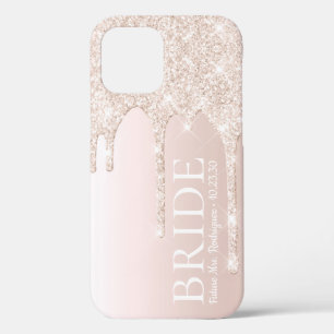 Braut Zukunft Mrs Blush Rosa Glitter Drip Case-Mate iPhone Hülle