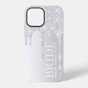 Braut Zukunft Mrs Silber Glitter Drip iPhone 12 Pro Hülle
