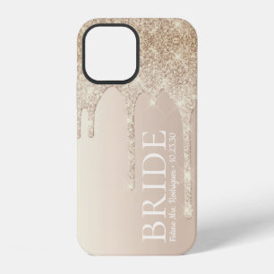 Braut Zukünftige Frau Gold Glitter-Tropf iPhone 12 Hülle
