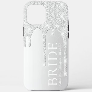 Braut Zukünftige Frau Silber Glitter-Tropfen Case-Mate iPhone Hülle