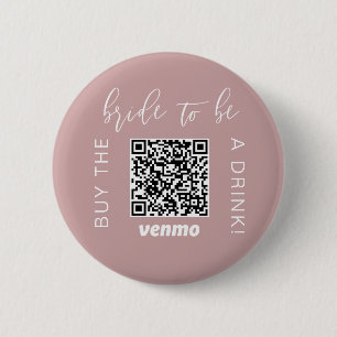 Braut Zum Heiraten  Kaufe Ein Getränk Mit QR Code  Button